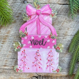 6" Pink Present Ornament, Pink Christmas Ornaments, Pinkmas Ornaments, Plastic Ornaments, Pink Present, 4416369